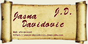 Jasna Davidović vizit kartica